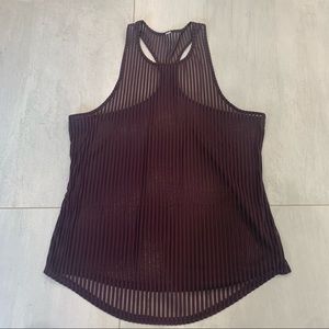 ALO racerback tank in plum